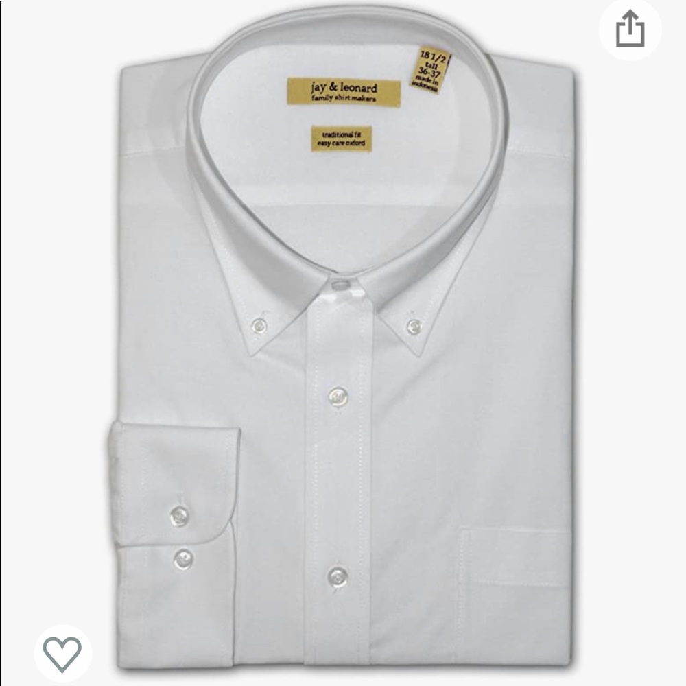 NWOT Jay & Leonard Easy Care Oxford Dress Shirt